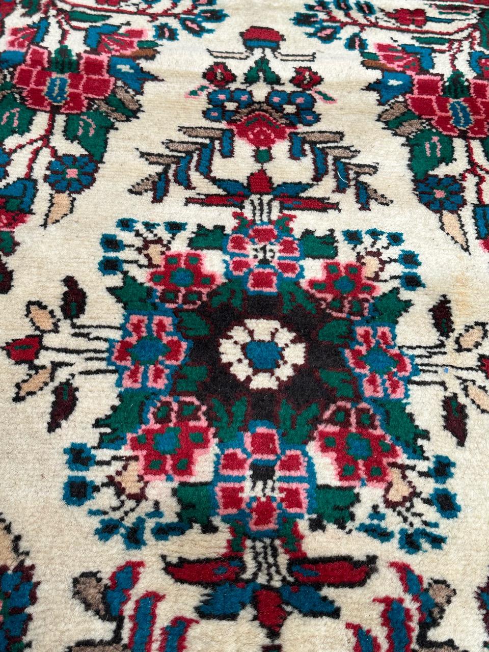 Bobyrugs hübscher kleiner Vintage-Hamadan-Teppich  im Angebot 3