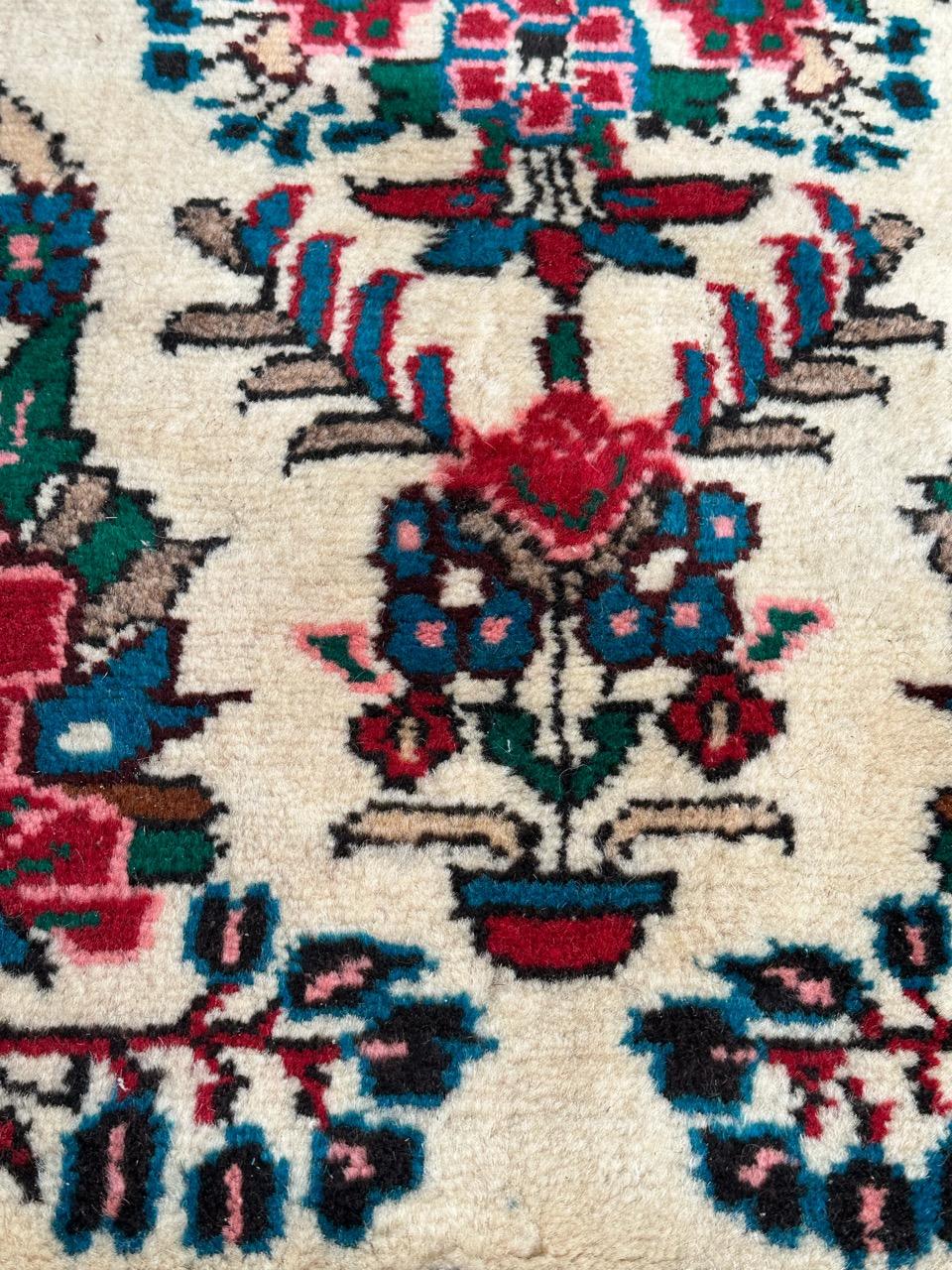 Bobyrugs hübscher kleiner Vintage-Hamadan-Teppich  im Angebot 4