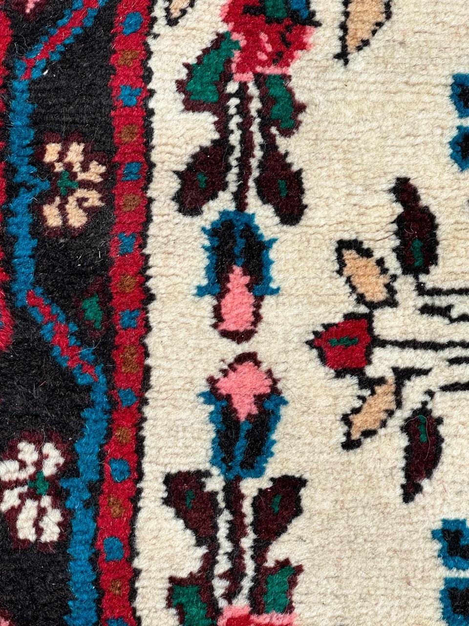 Bobyrugs hübscher kleiner Vintage-Hamadan-Teppich  im Angebot 8