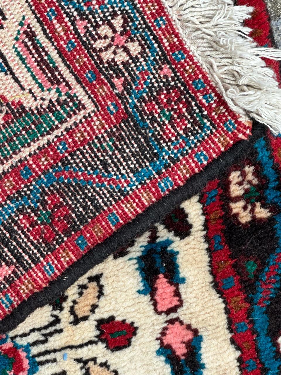 pretty small vintage Hamadan rug  For Sale 11