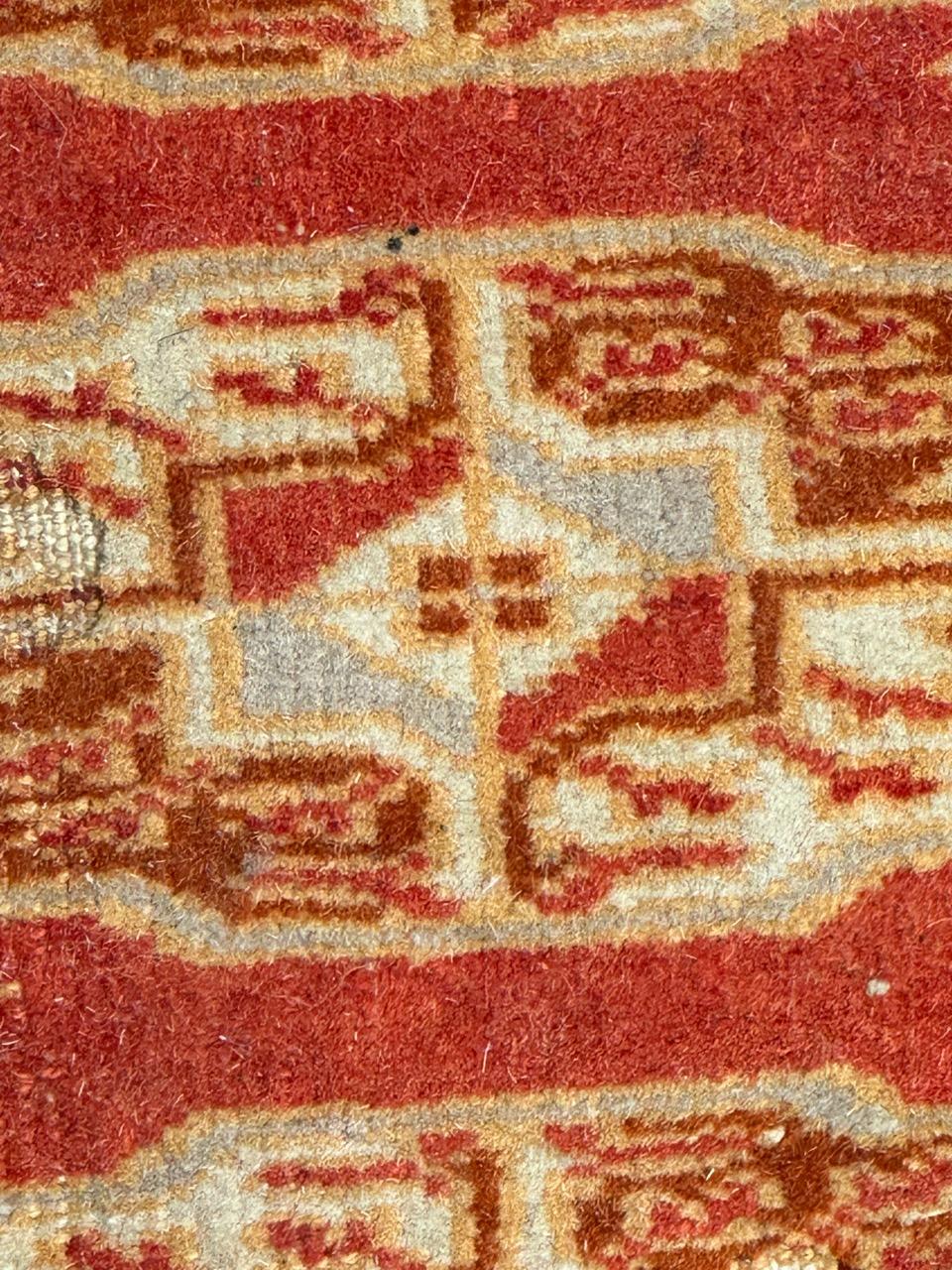 Bobyrug's hübscher kleiner pakistanischer Vintage-Teppich Bokhara-Design  im Angebot 2