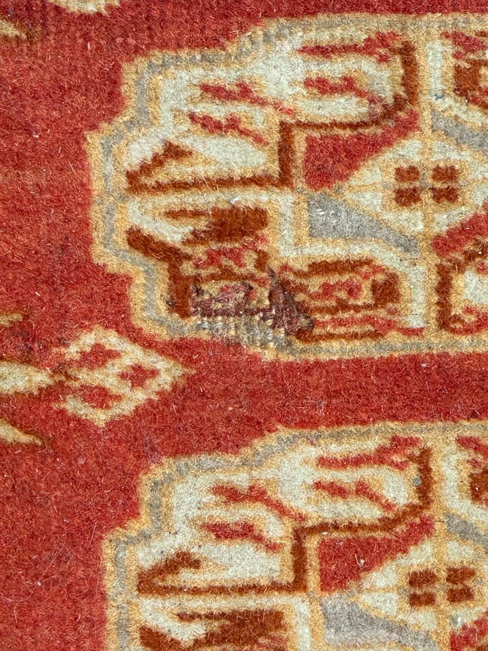Bobyrug’s pretty small vintage Pakistani rug Bokhara design  For Sale 2