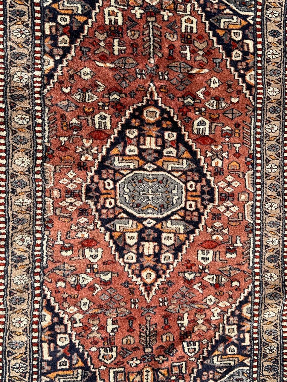 Bobyrug’s pretty small vintage Pakistani rug For Sale 4