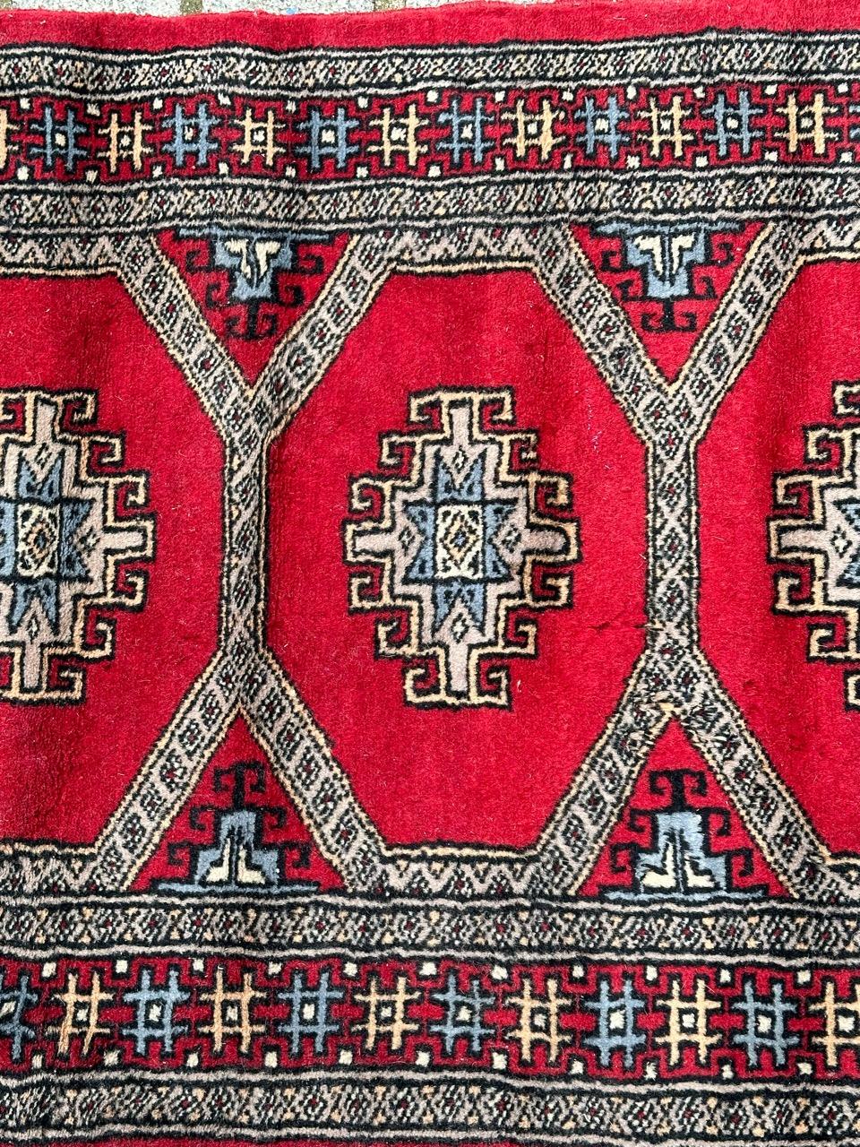 Tribal  pretty small vintage Pakistani rug For Sale