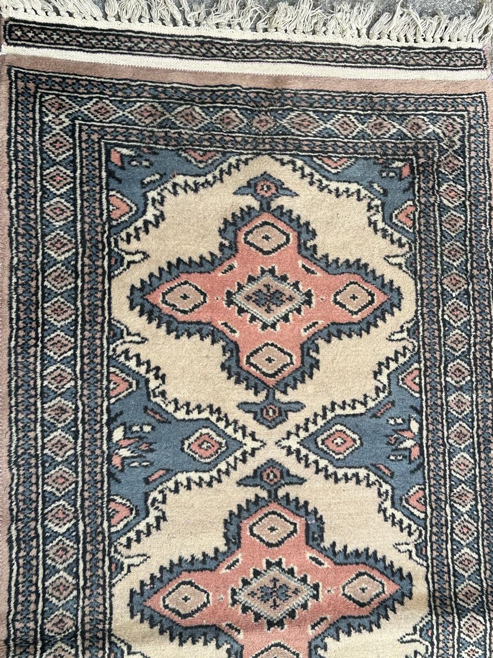 Tribal pretty small vintage Pakistani rug For Sale