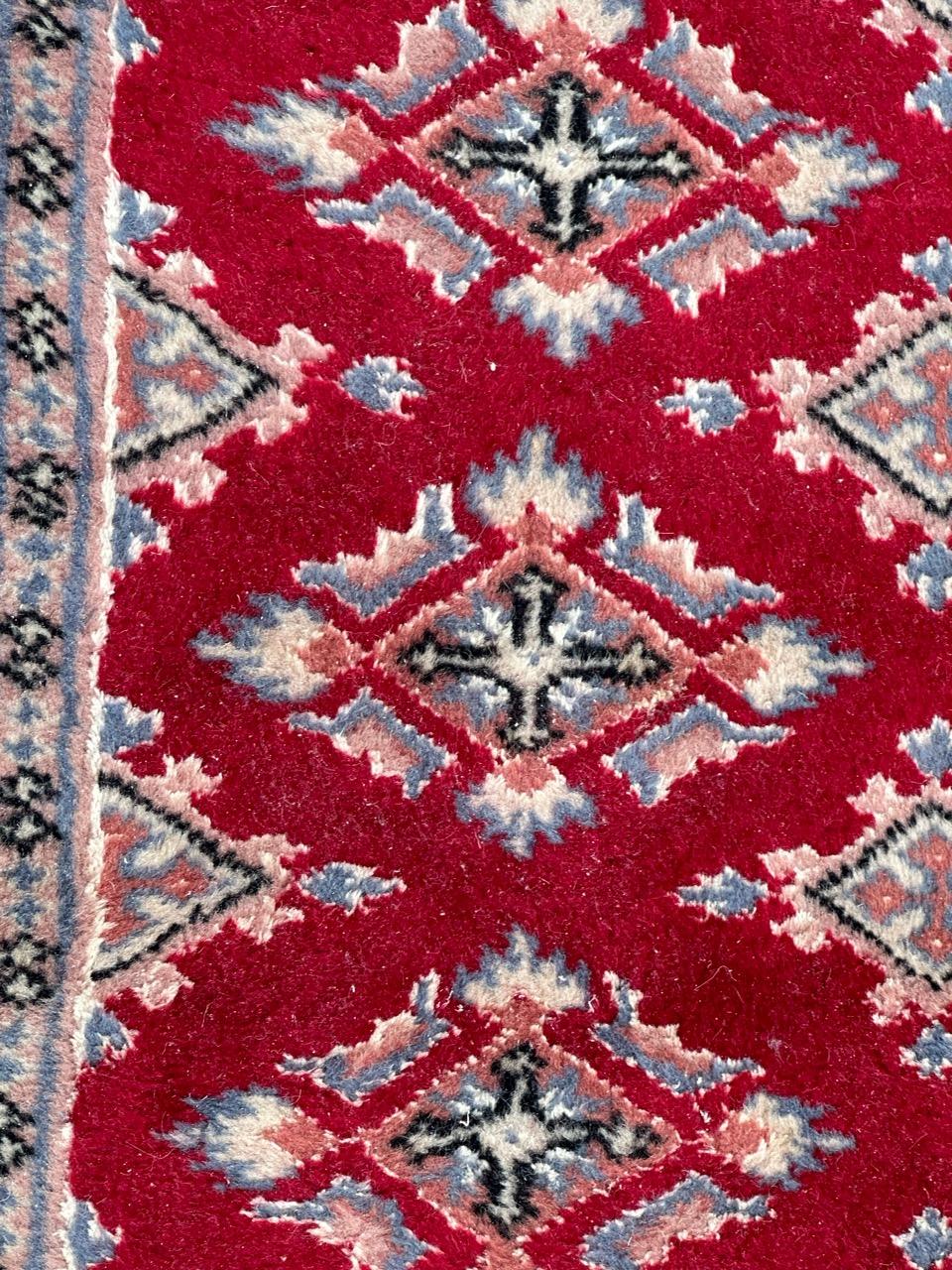 Wool pretty small vintage Pakistani rug For Sale