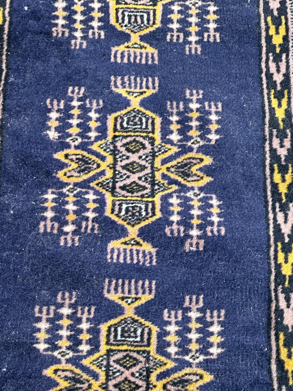 Wool pretty small vintage Pakistani rug
