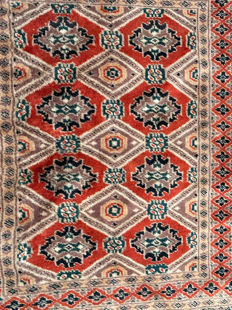 pretty small vintage Pakistani rug For Sale 2