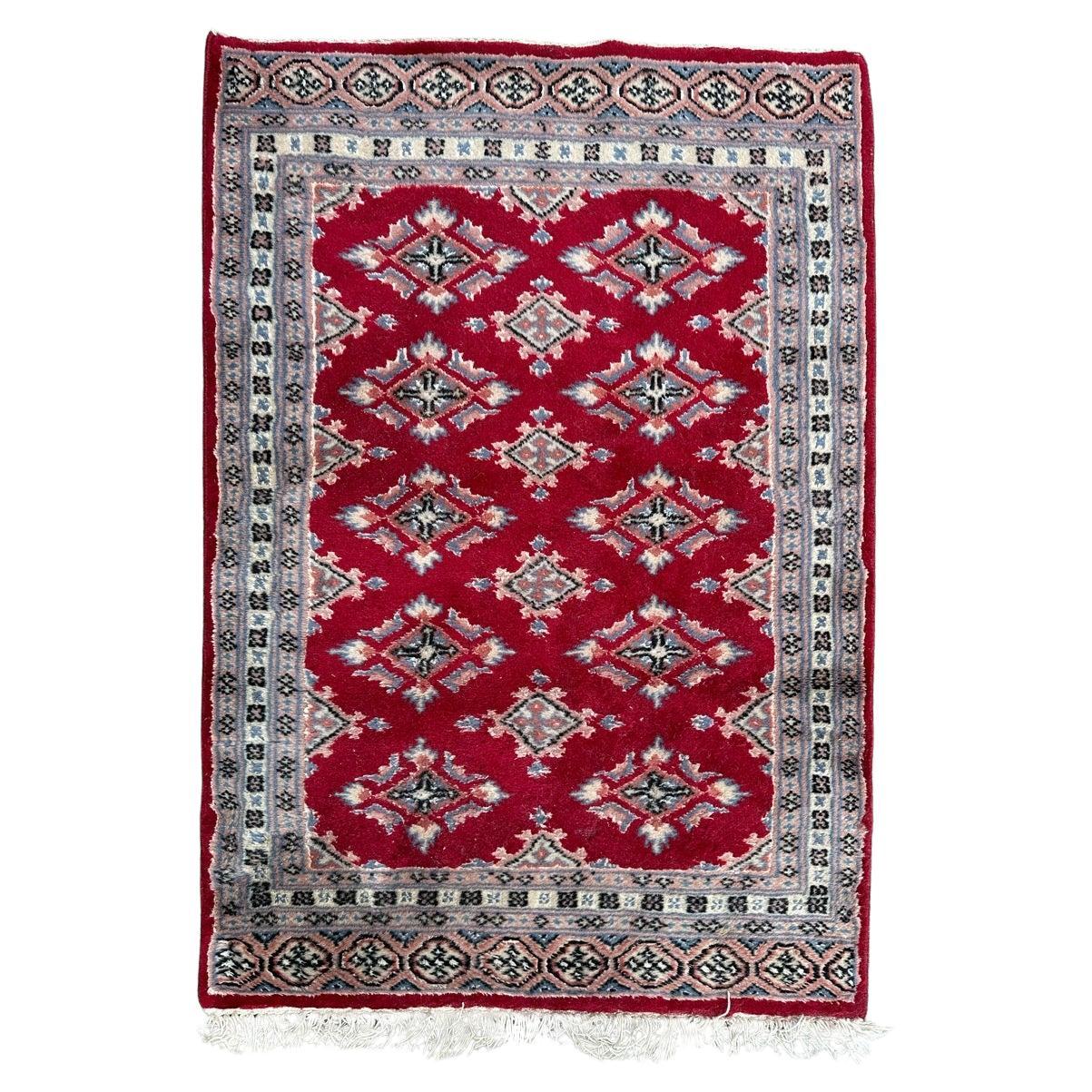 pretty small vintage Pakistani rug For Sale