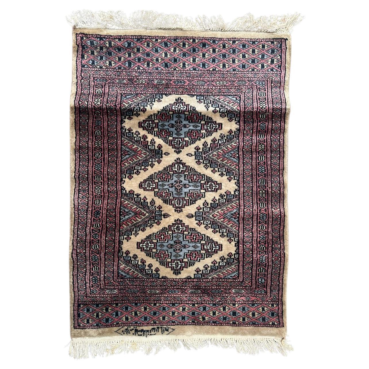  pretty small vintage Pakistani rug For Sale