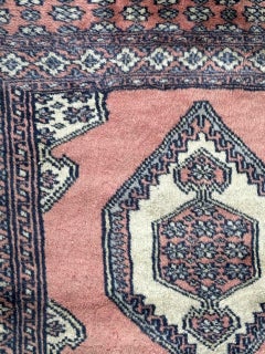 pretty small vintage square Pakistani rug