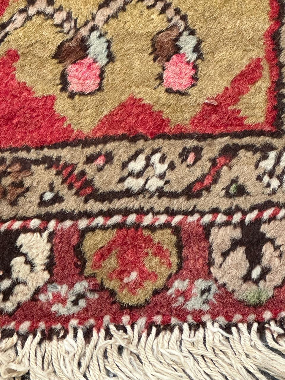 pretty small vintage Turkish Yastik rug For Sale 6