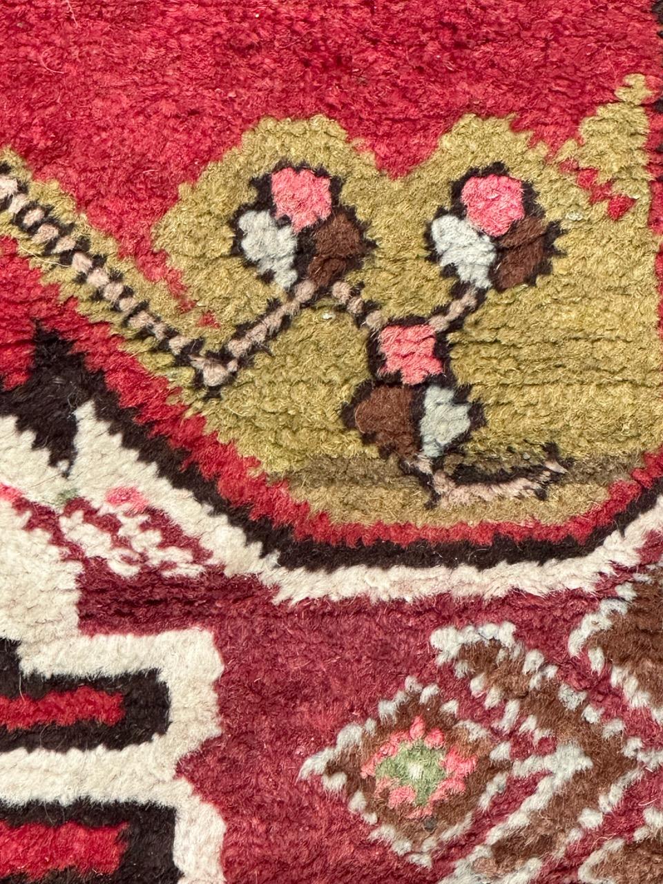 Bobyrug’s pretty small vintage Turkish Yastik rug For Sale 7