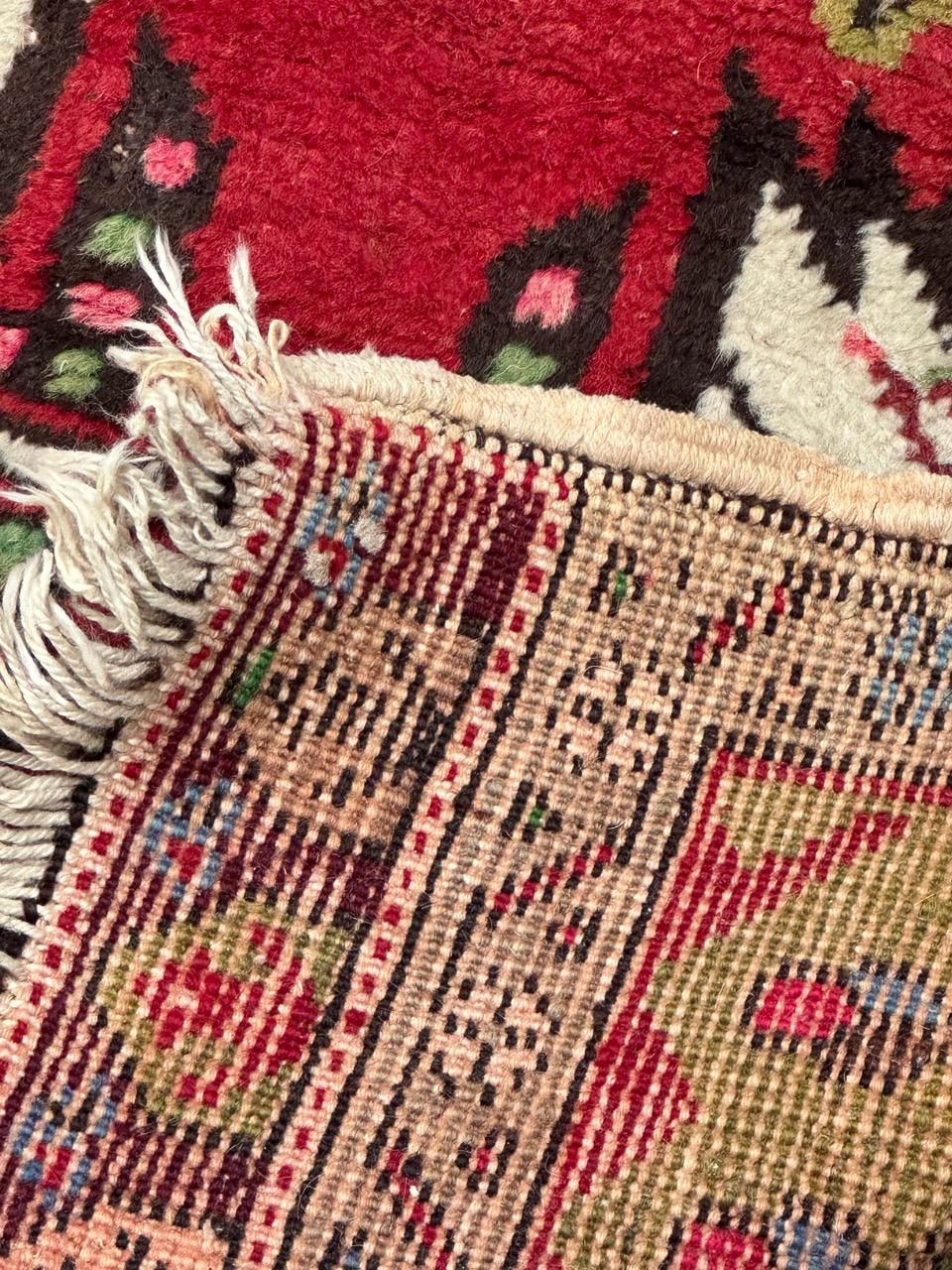 Bobyrug’s pretty small vintage Turkish Yastik rug For Sale 8