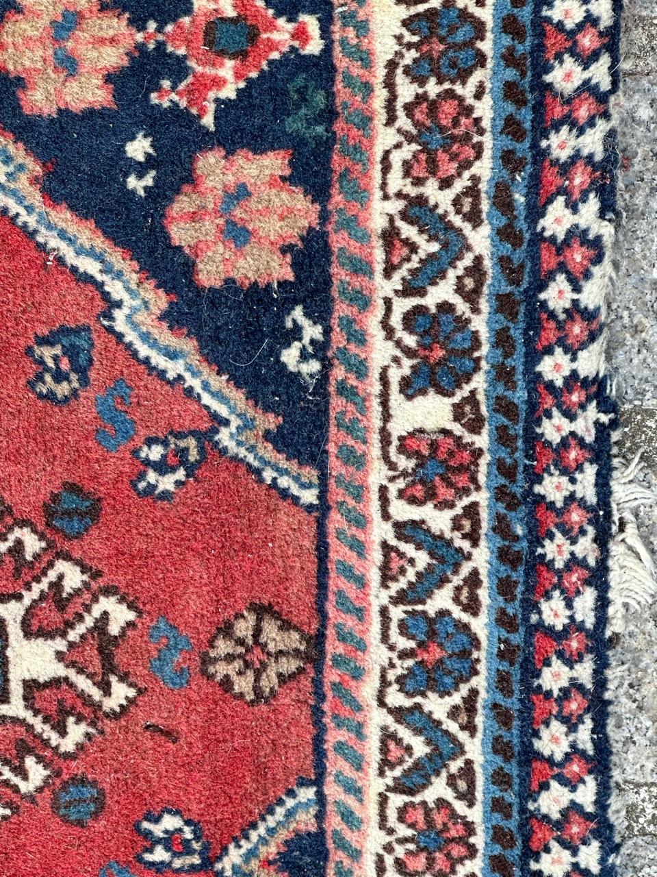 Bobyrug’s pretty small vintage Yalameh rug  For Sale 3