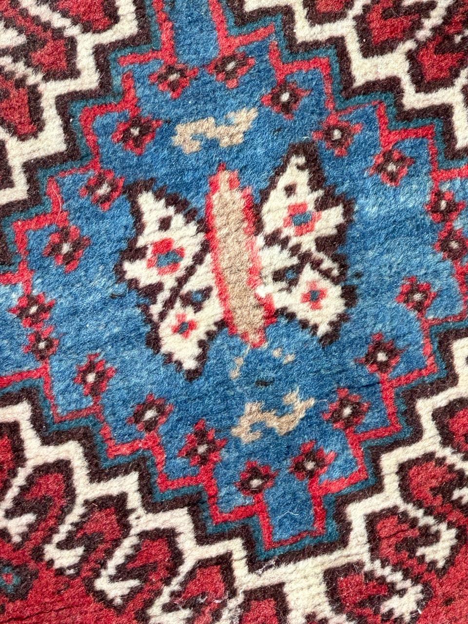 Bobyrugs hübscher kleiner Vintage-Yalameh-Teppich  im Angebot 4