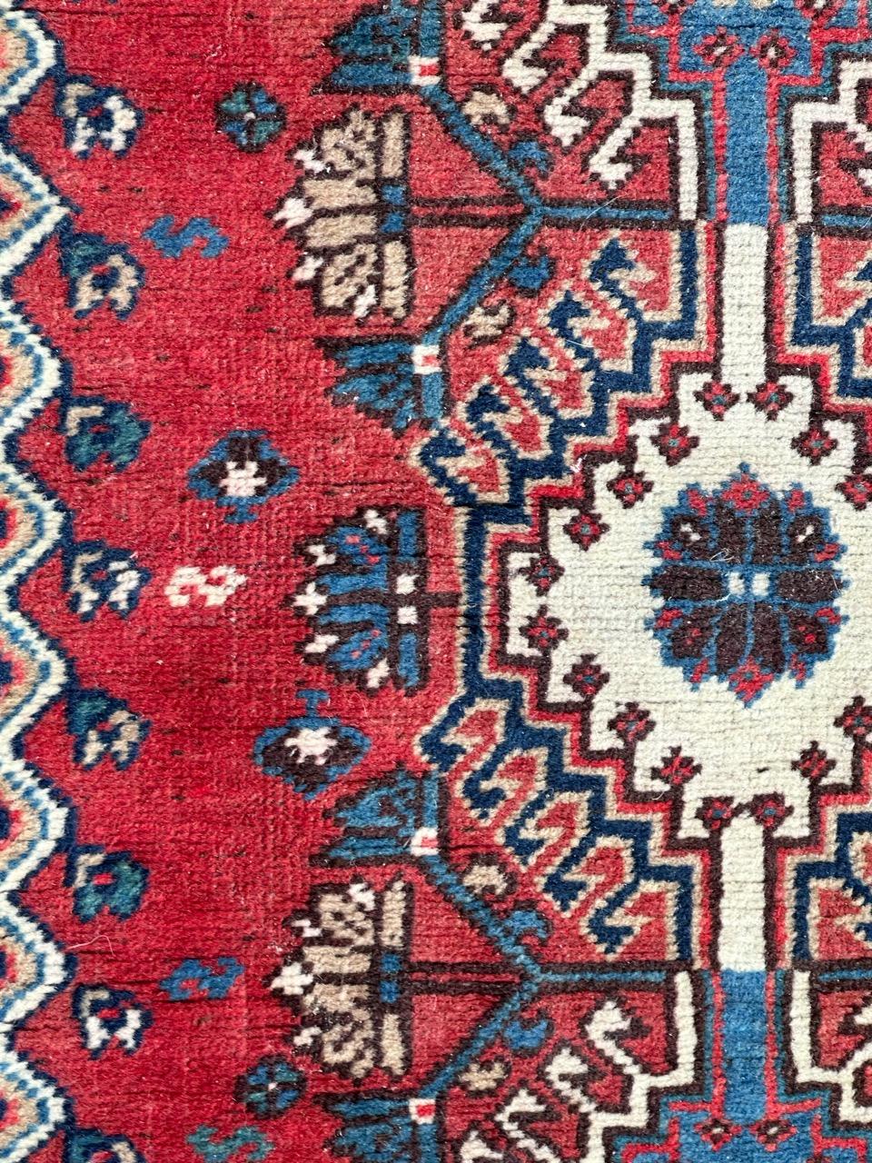 Bobyrug’s pretty small vintage Yalameh rug  For Sale 6