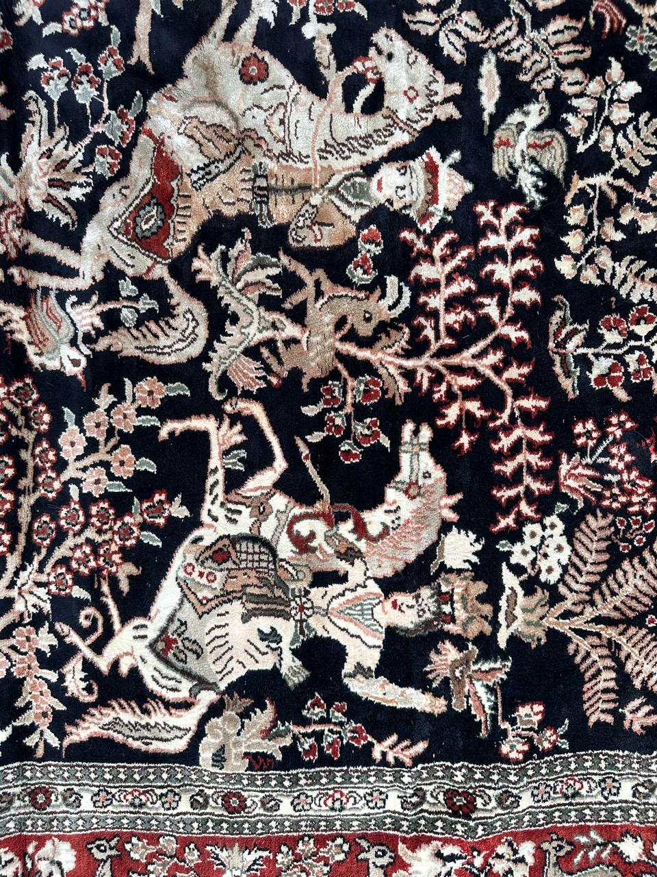 Joli tapis de soie sino-persane très fin de Bobyrug  en vente 4