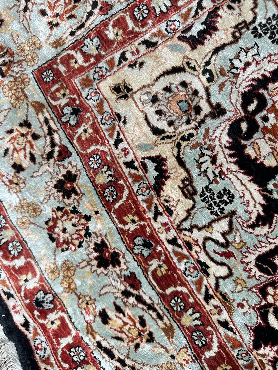 Silk Bobyrug’s Pretty very fine Sino Persian silk rug  For Sale