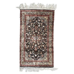 Vintage Bobyrug’s Pretty very fine Sino Persian silk rug 