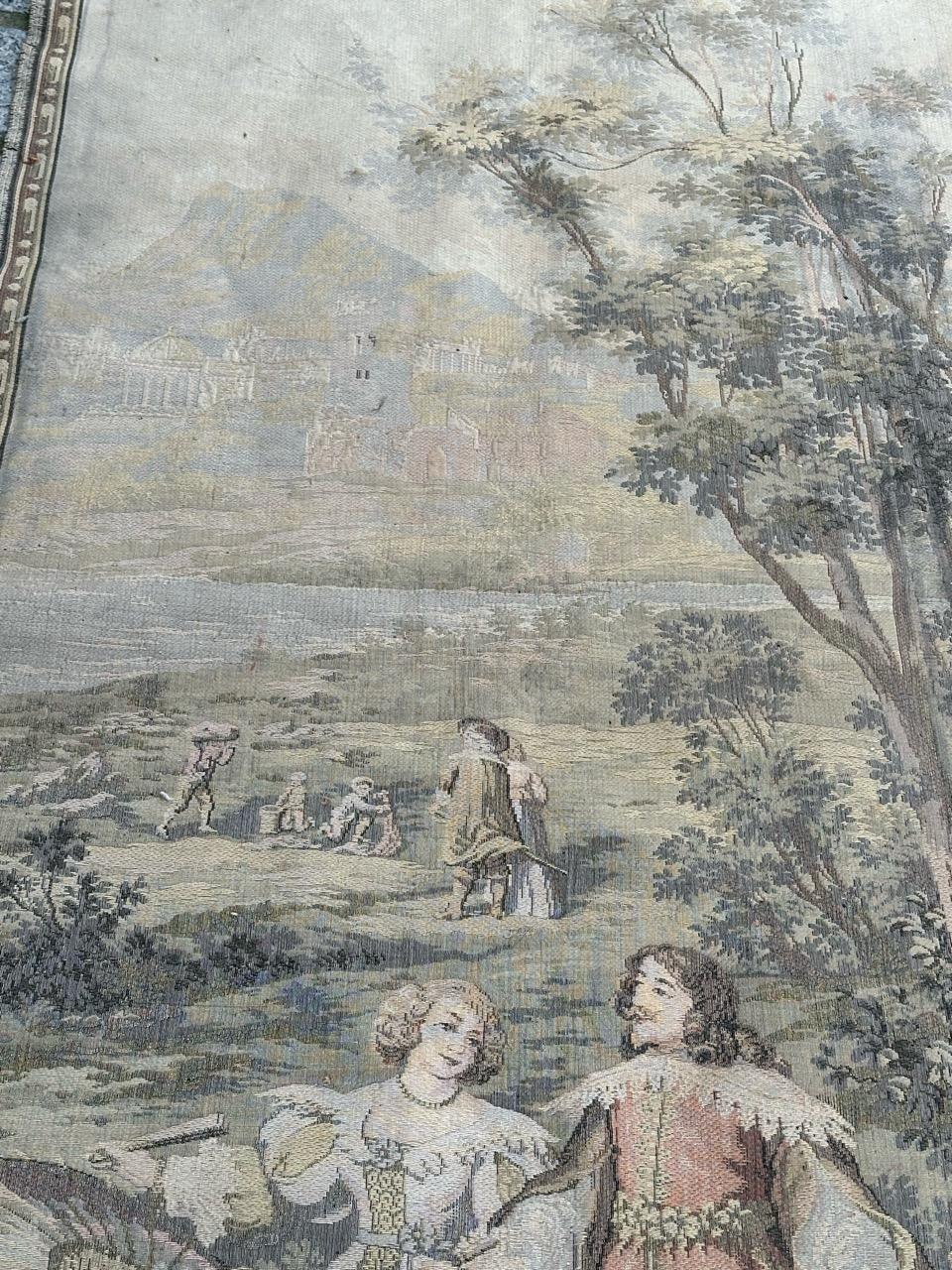 Bobyrug’s pretty vintage Aubusson style french jacquard tapestry  For Sale 10