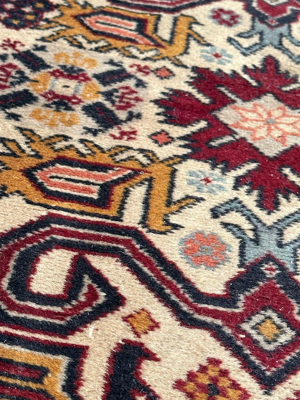 Bobyrug’s Pretty Vintage Azerbaïdjan Rug For Sale 2