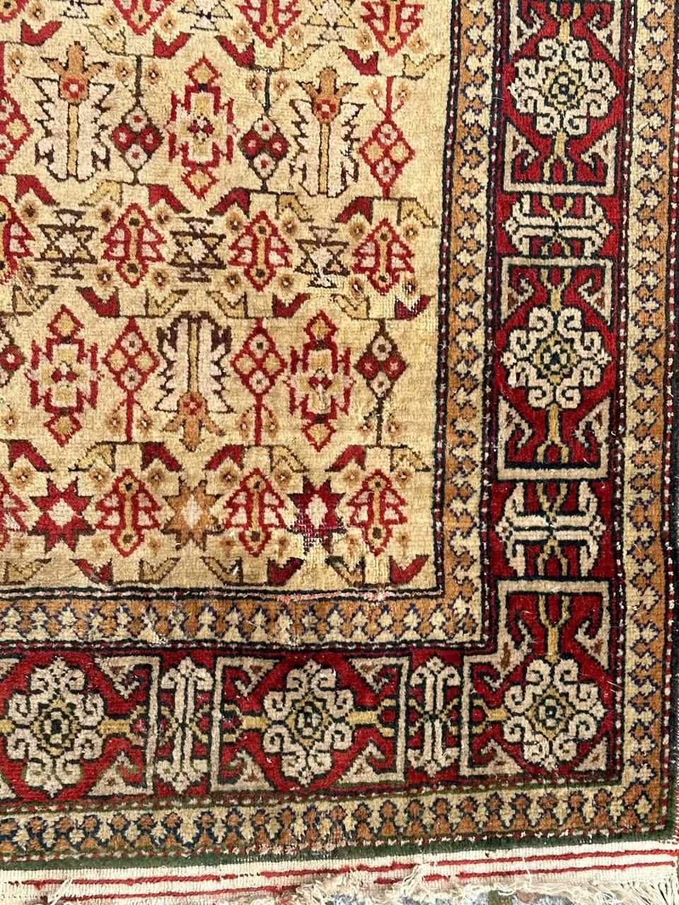 Hand-Knotted Bobyrug’s Pretty Vintage Azerbaïdjan Rug For Sale