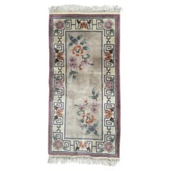 pretty vintage Chinese art deco design rug