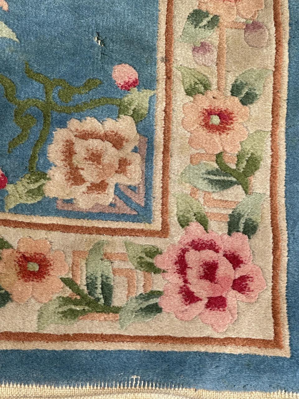 Bobyrug’s pretty vintage Chinese rug  For Sale 7