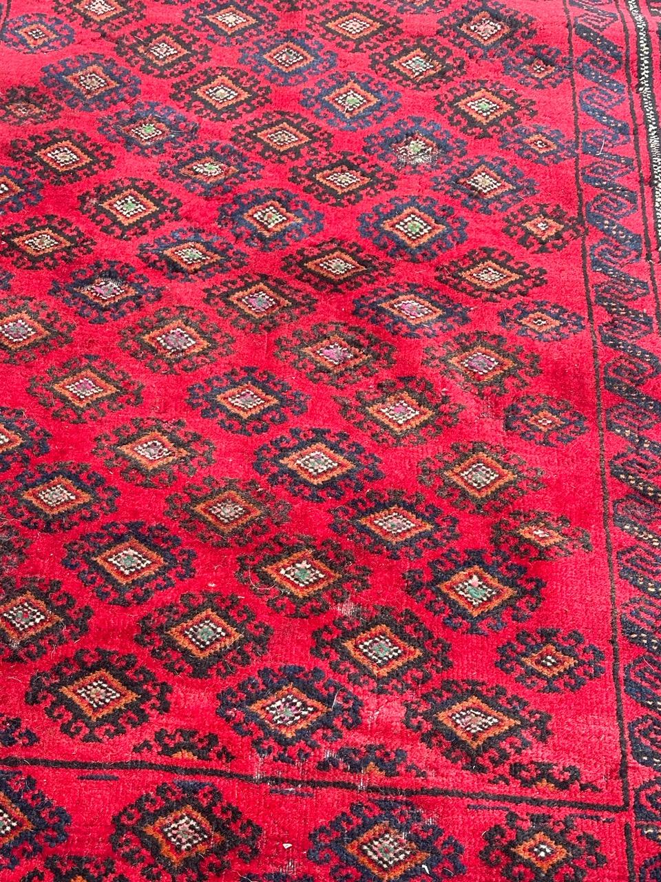 Bobyrug’s Pretty vintage distressed Baluch rug  For Sale 2