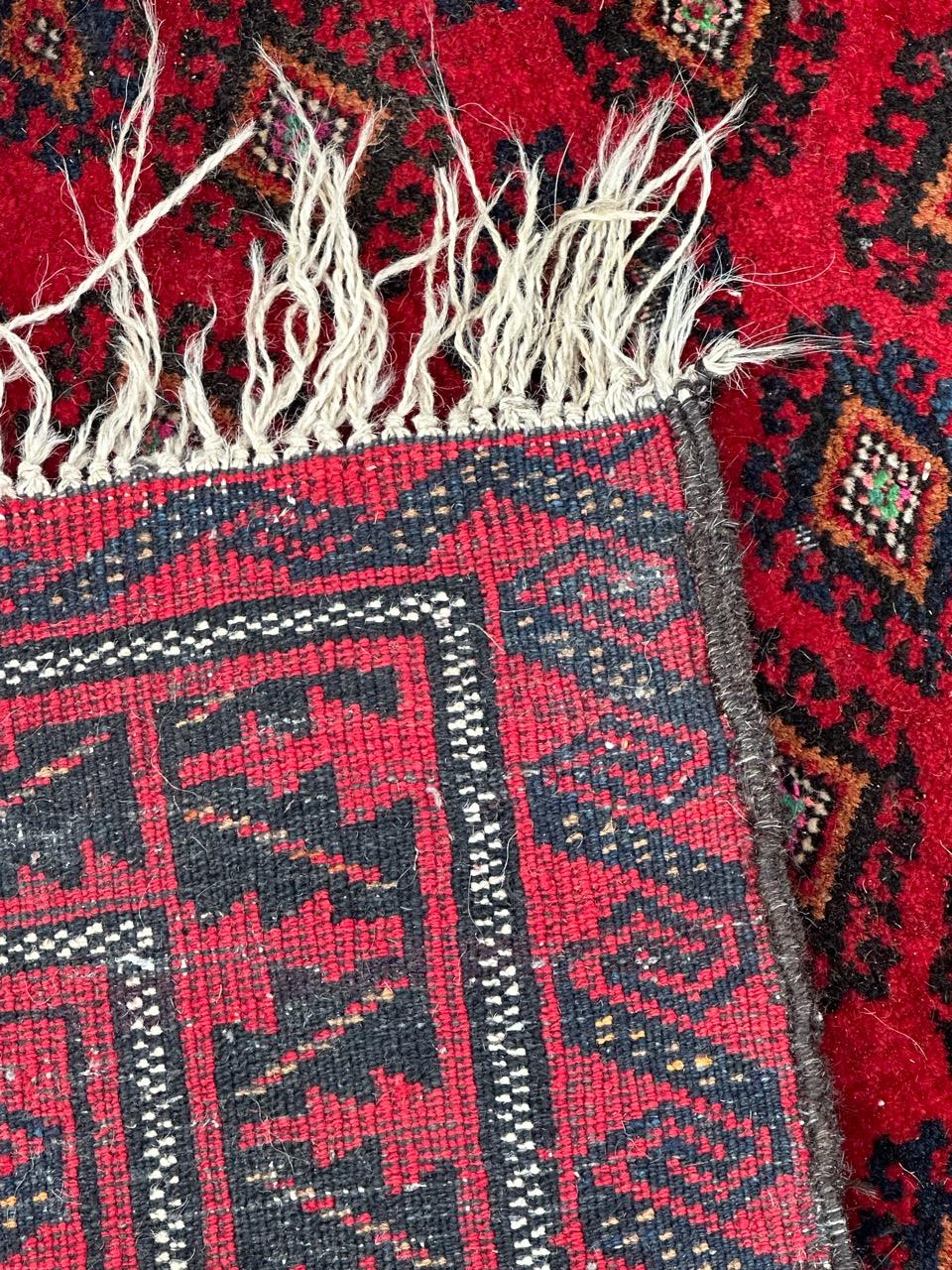 Bobyrug’s Pretty vintage distressed Baluch rug  For Sale 4