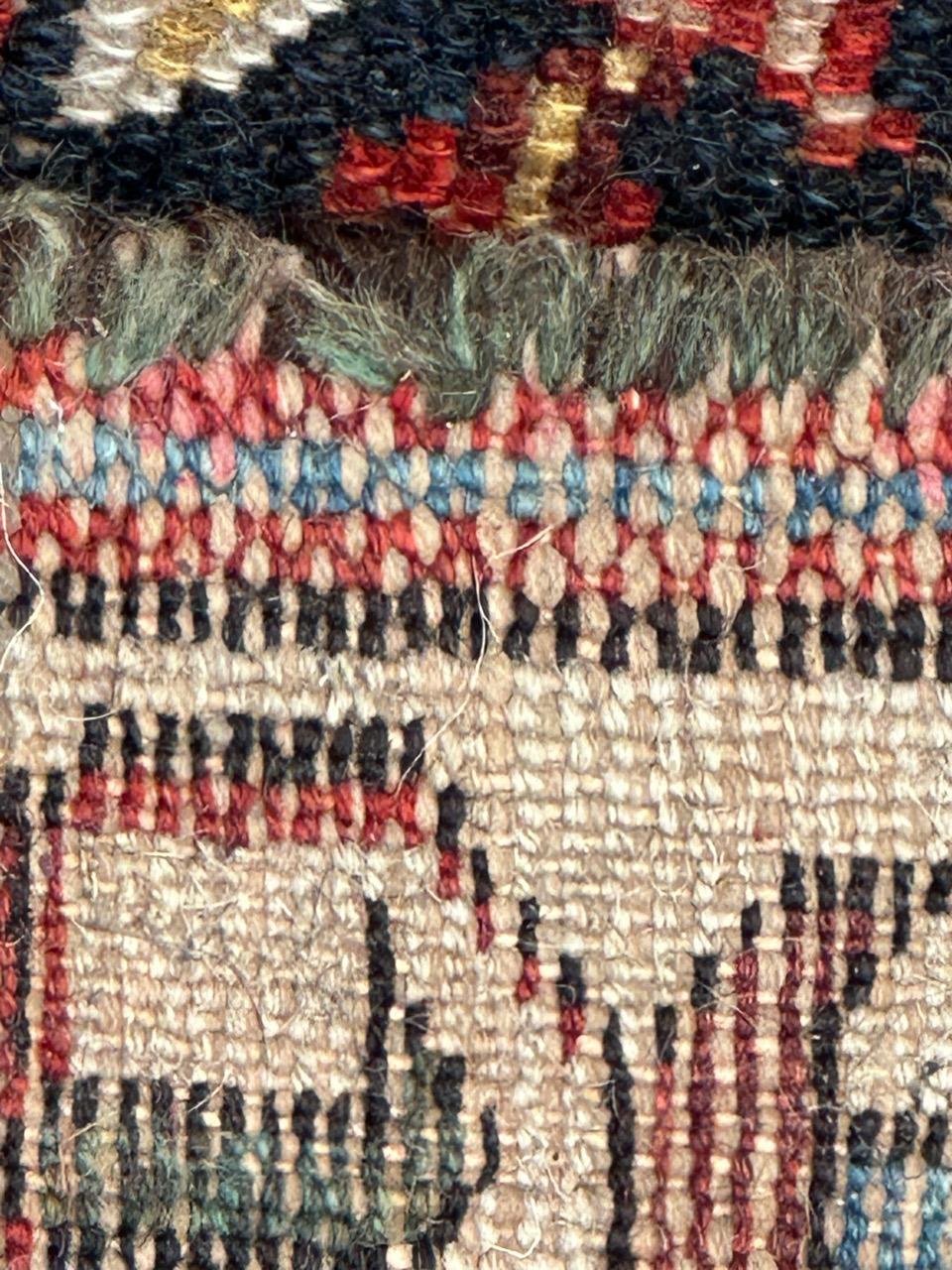 Bobyrug’s pretty vintage distressed mazlaghan rug  For Sale 9