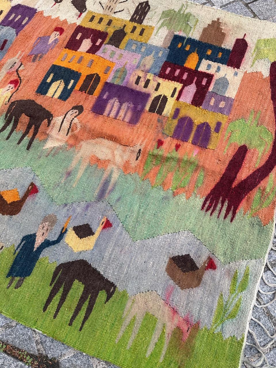 Kilim Bobyrug’s pretty vintage Egyptian tapestry  For Sale