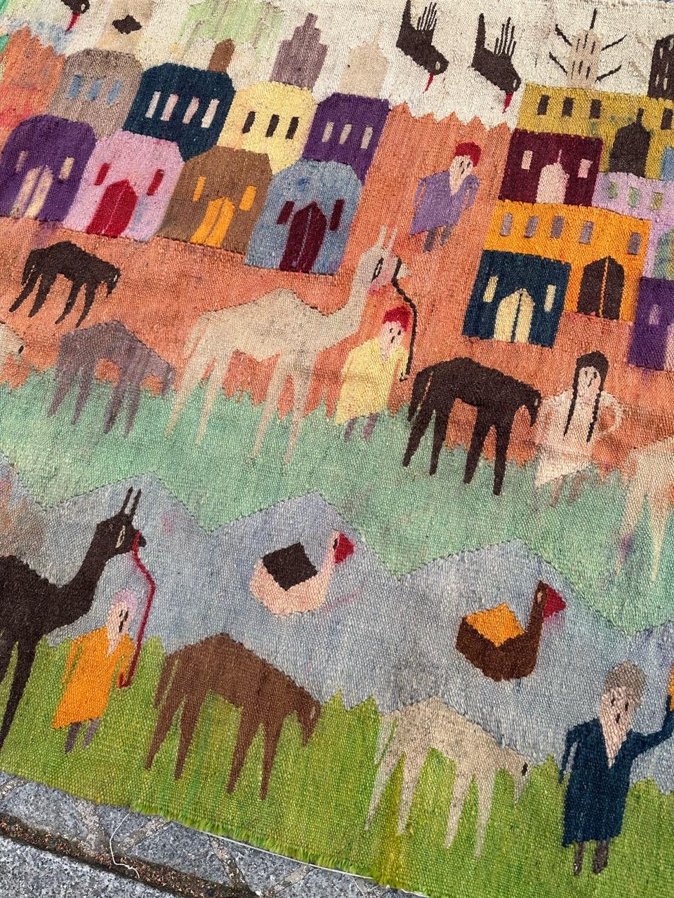 Bobyrug’s pretty vintage Egyptian tapestry  In Good Condition For Sale In Saint Ouen, FR