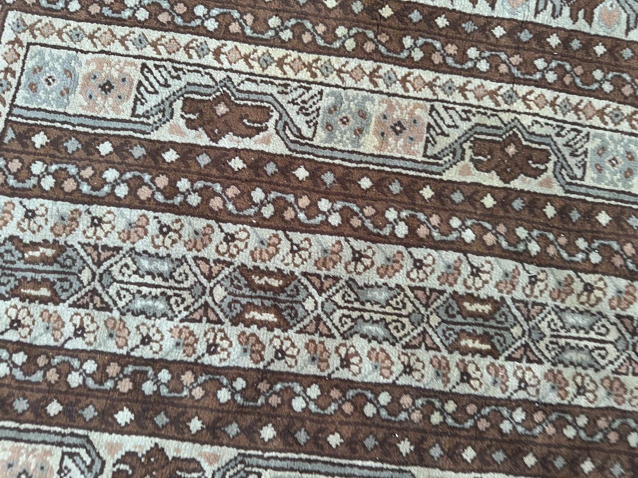 Bobyrugs hübscher feiner tunesischer Vintage-Teppich  (Handgeknüpft) im Angebot