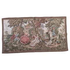 Bobyrug’s pretty Antique French Aubusson style Jacquard tapestry 