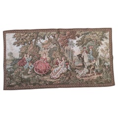 Jolie tapisserie Jacquard vintage d'Aubusson de Bobyrug