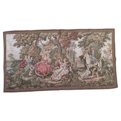 Bobyrug’s pretty Vintage French Aubusson style Jacquard tapestry 