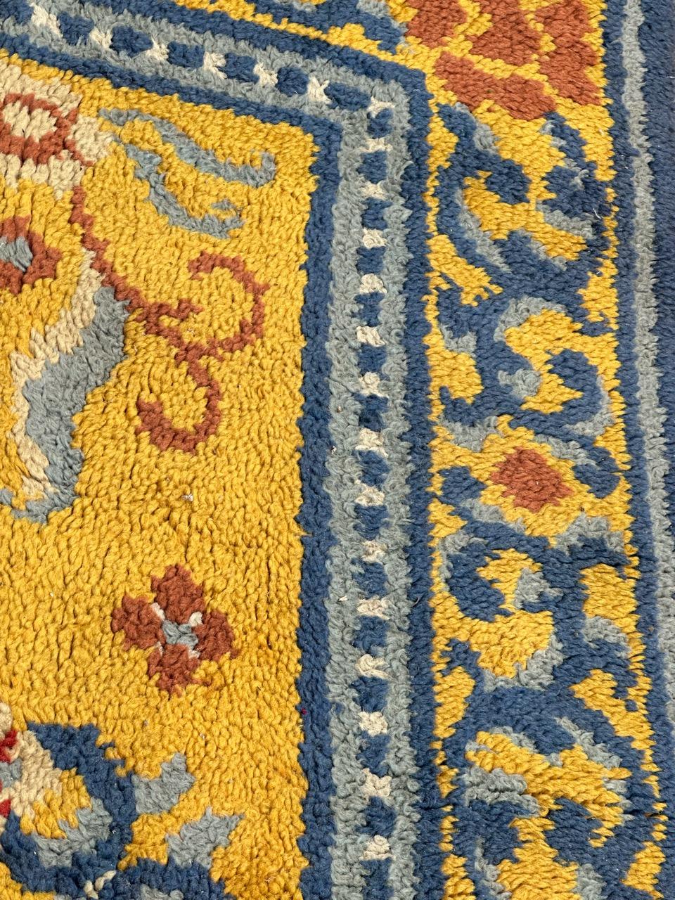 Bobyrugs hübscher französischer Cogolin-Teppich im Vintage-Stil Chinesisches Design  im Angebot 6