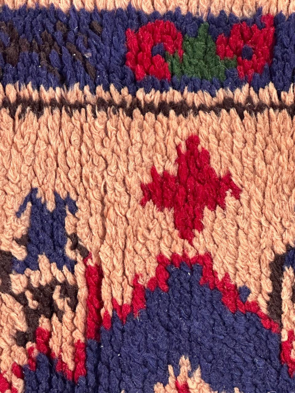 Bobyrug’s pretty vintage French Cogolin rug oushak design  For Sale 5