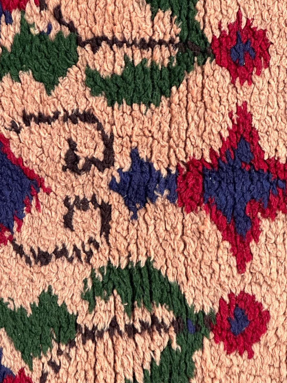 Bobyrug’s pretty vintage French Cogolin rug oushak design  For Sale 6