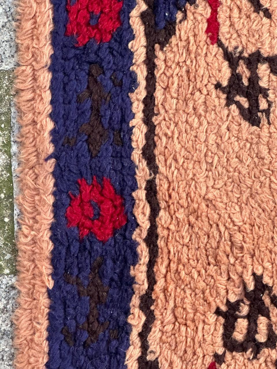 Bobyrug’s pretty vintage French Cogolin rug oushak design  For Sale 1