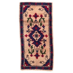 Bobyrug’s pretty Vintage French Cogolin rug oushak design 