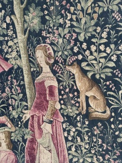 Bobyrug’s pretty vintage French medieval design hand printed tapestry