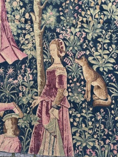 Bobyrug’s pretty vintage French medieval design hand printed tapestry
