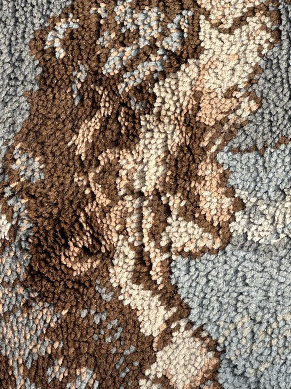Bobyrug’s pretty vintage German modern rug, « Forest » For Sale 5