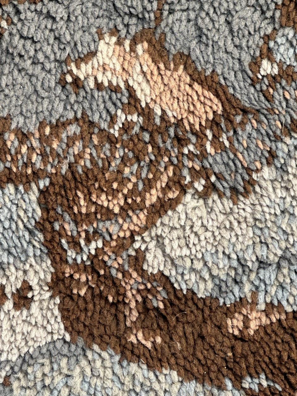 Bobyrug’s pretty vintage German modern rug, « Forest » For Sale 6