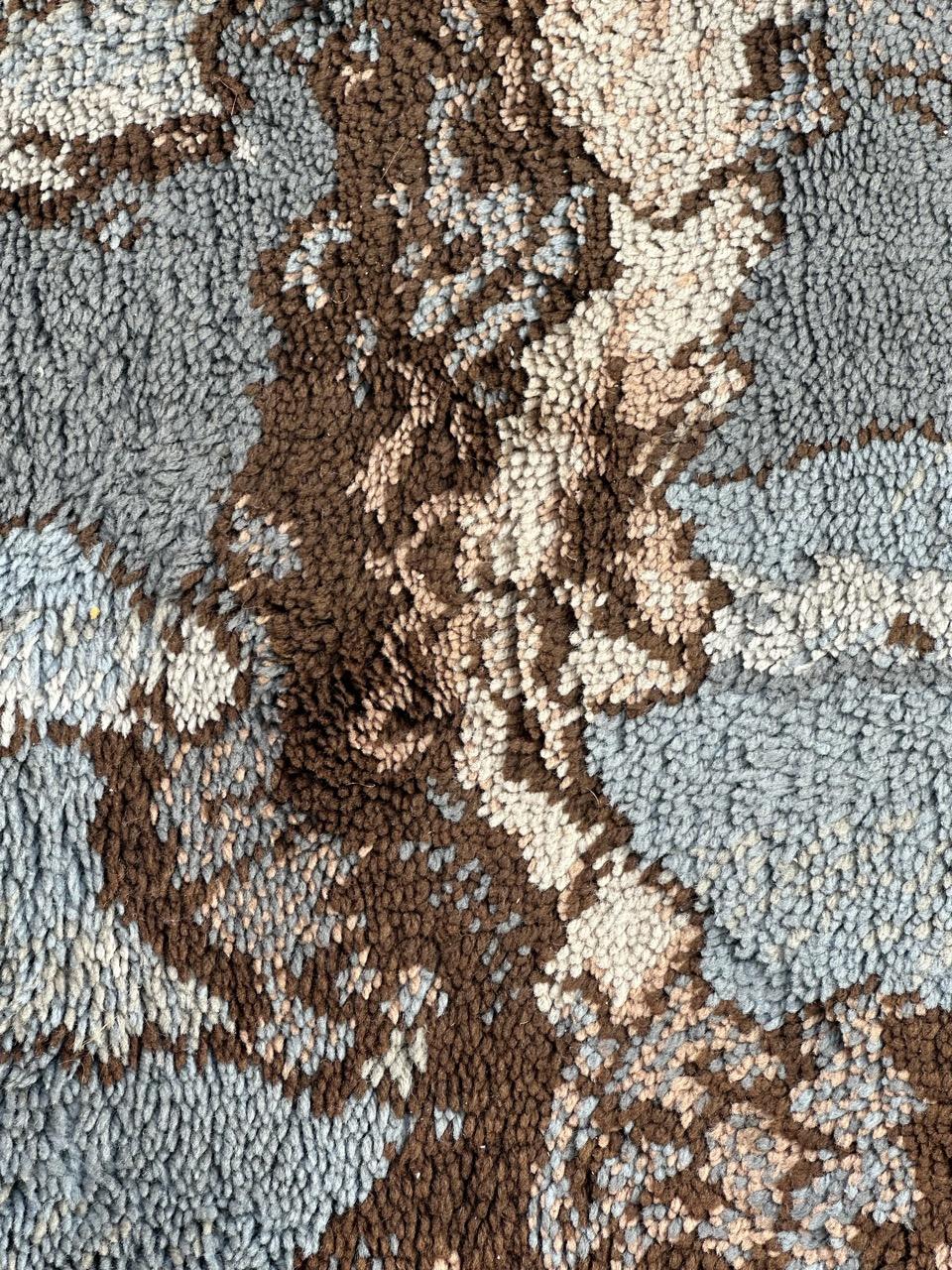 Bobyrug’s pretty vintage German modern rug, « Forest » For Sale 1