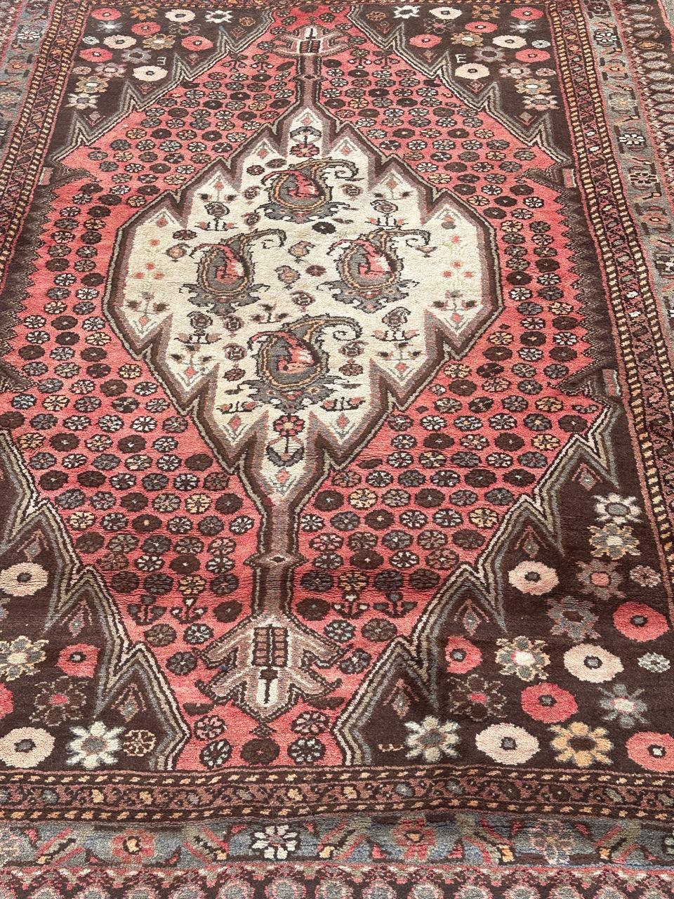  pretty vintage Hamadan rug For Sale 3