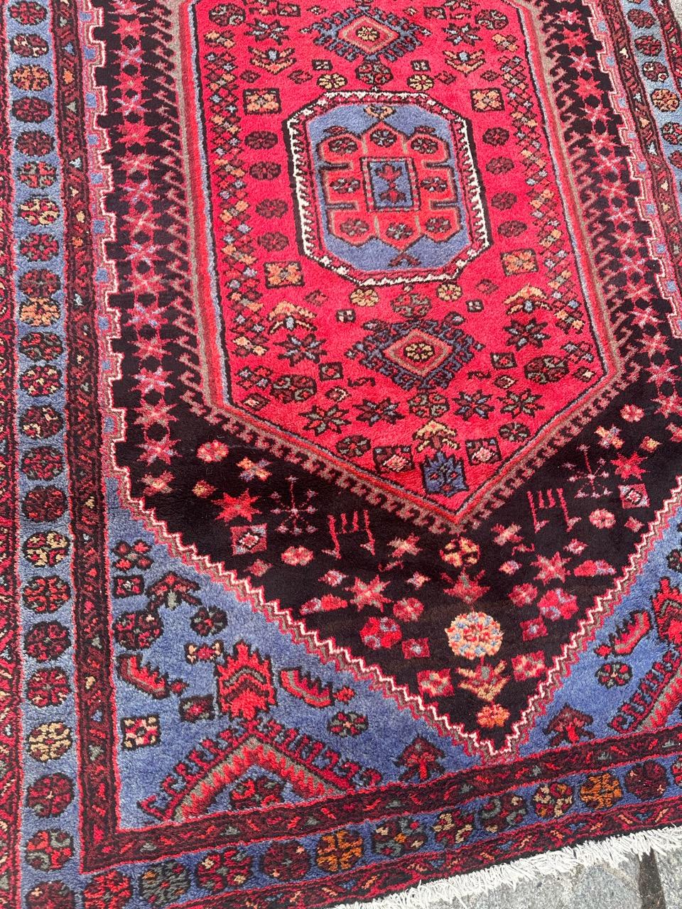  pretty vintage Hamadan rug For Sale 3
